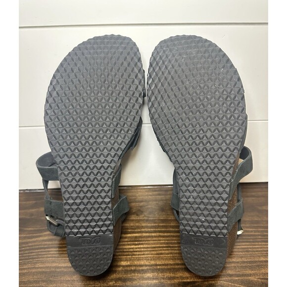 TEVA Mahonia Wedge Cross Strap Wedge Leather Sandals Strappy Women's 9.5 - Picture 10 of 11